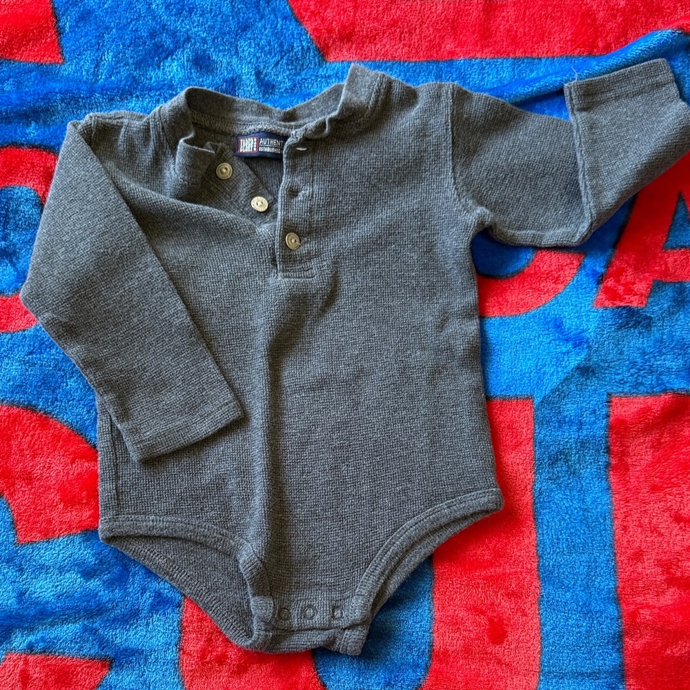 Faded Glory Charcoal Kids Bodysuit